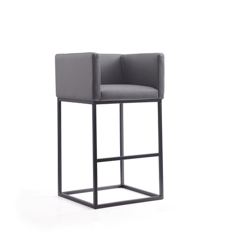 Embassy Barstool in Grey and Black (set of 3) by Manhattan Comfort at Eve Furniture
