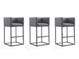 Embassy Barstool in Grey and Black (set of 3) by Manhattan Comfort at Eve Furniture