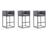 Embassy Barstool in Grey and Black (set of 3) by Manhattan Comfort at Eve Furniture