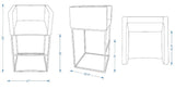 Embassy Counter Stool in Clay by Manhattan Comfort at Eve Furniture
