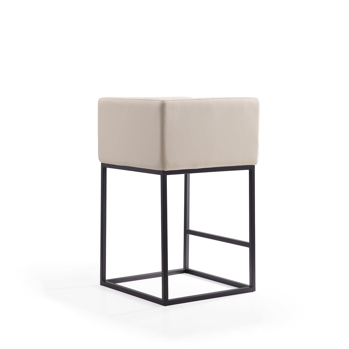 Embassy Counter Stool in Cream and Black (set of 2) by Manhattan Comfort at Eve Furniture