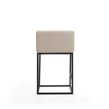 Embassy Counter Stool in Cream and Black (set of 3) by Manhattan Comfort at Eve Furniture