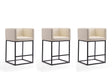 Embassy Counter Stool in Cream and Black (set of 3) by Manhattan Comfort at Eve Furniture