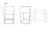 Embassy Counter Stool in Grey and Black by Manhattan Comfort at Eve Furniture