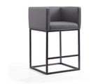 Embassy Counter Stool in Grey and Black by Manhattan Comfort at Eve Furniture