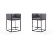 Embassy Counter Stool in Grey and Black (set of 2) by Manhattan Comfort at Eve Furniture