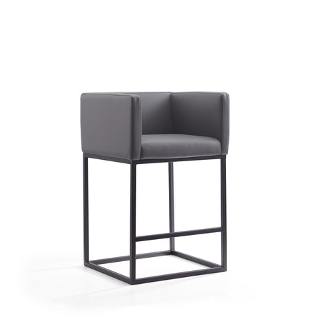 Embassy Counter Stool in Grey and Black (set of 3) by Manhattan Comfort at Eve Furniture