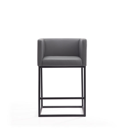 Embassy Counter Stool in Grey and Black (set of 3) by Manhattan Comfort at Eve Furniture