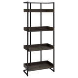 Ember Dark Oak/Sandy Black 4-Shelf Bookcase