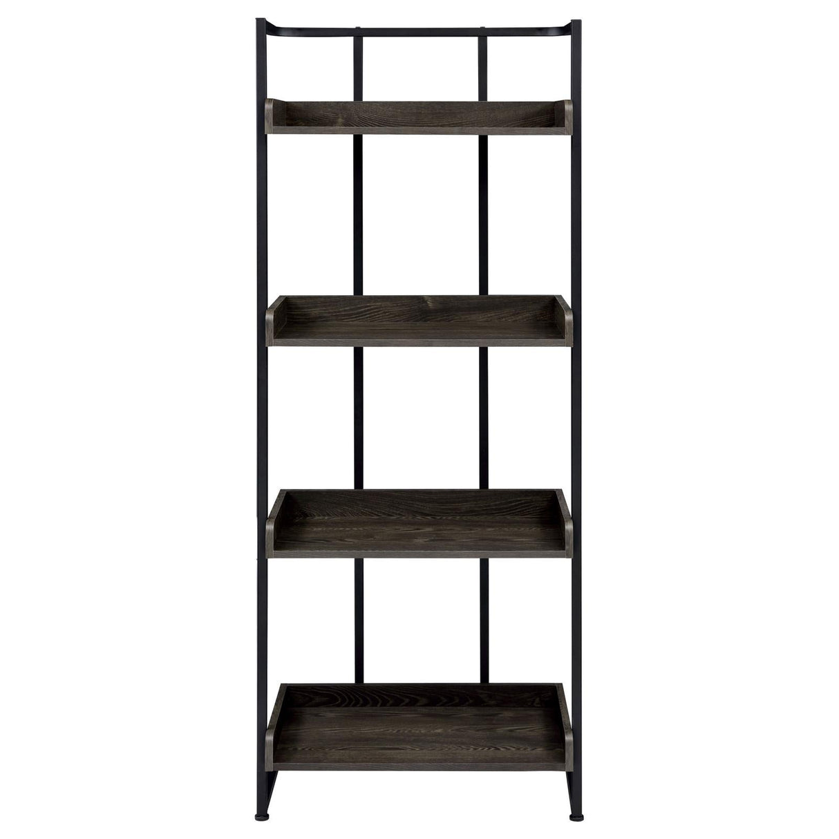 Ember Dark Oak/Sandy Black 4-Shelf Bookcase