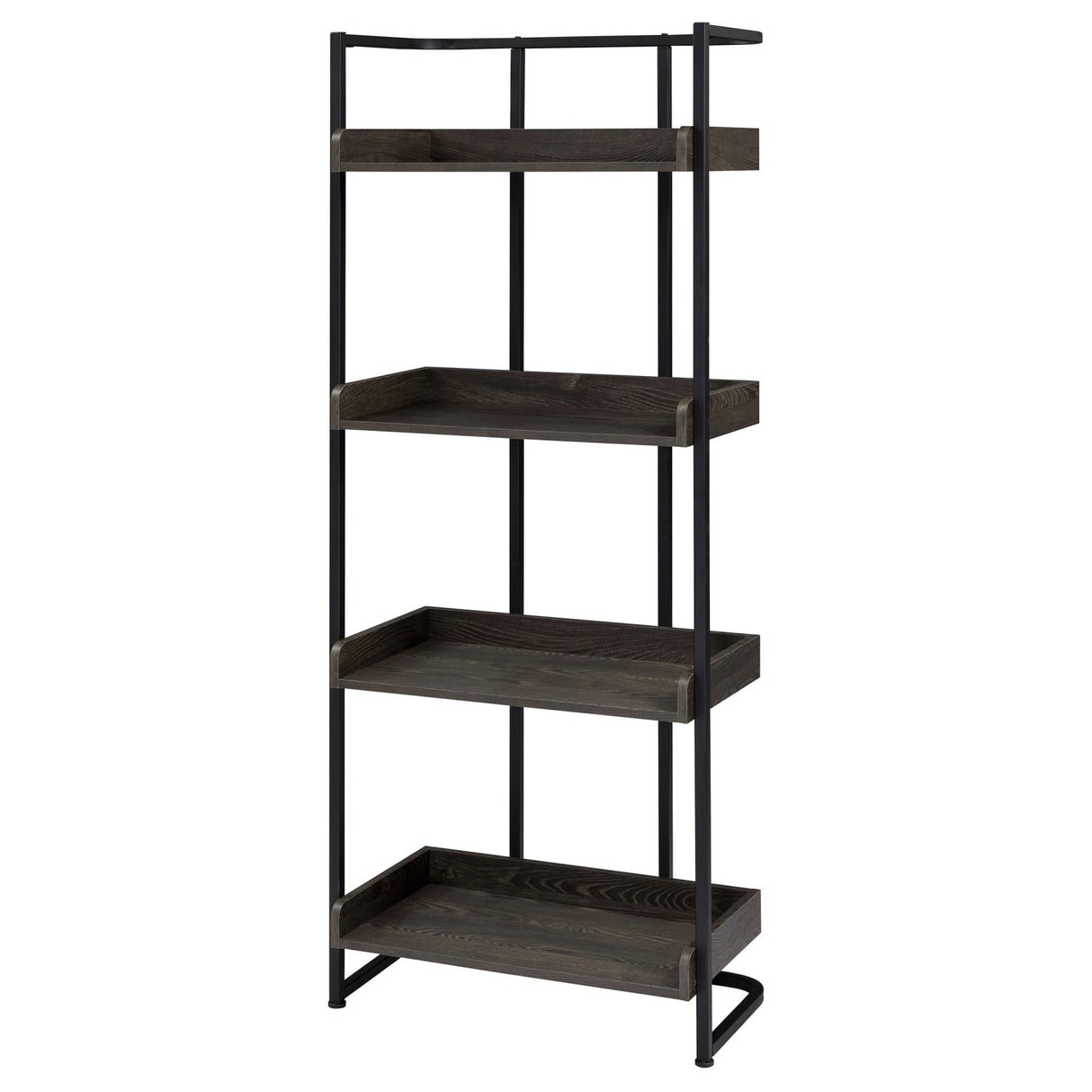 Ember Dark Oak/Sandy Black 4-Shelf Bookcase