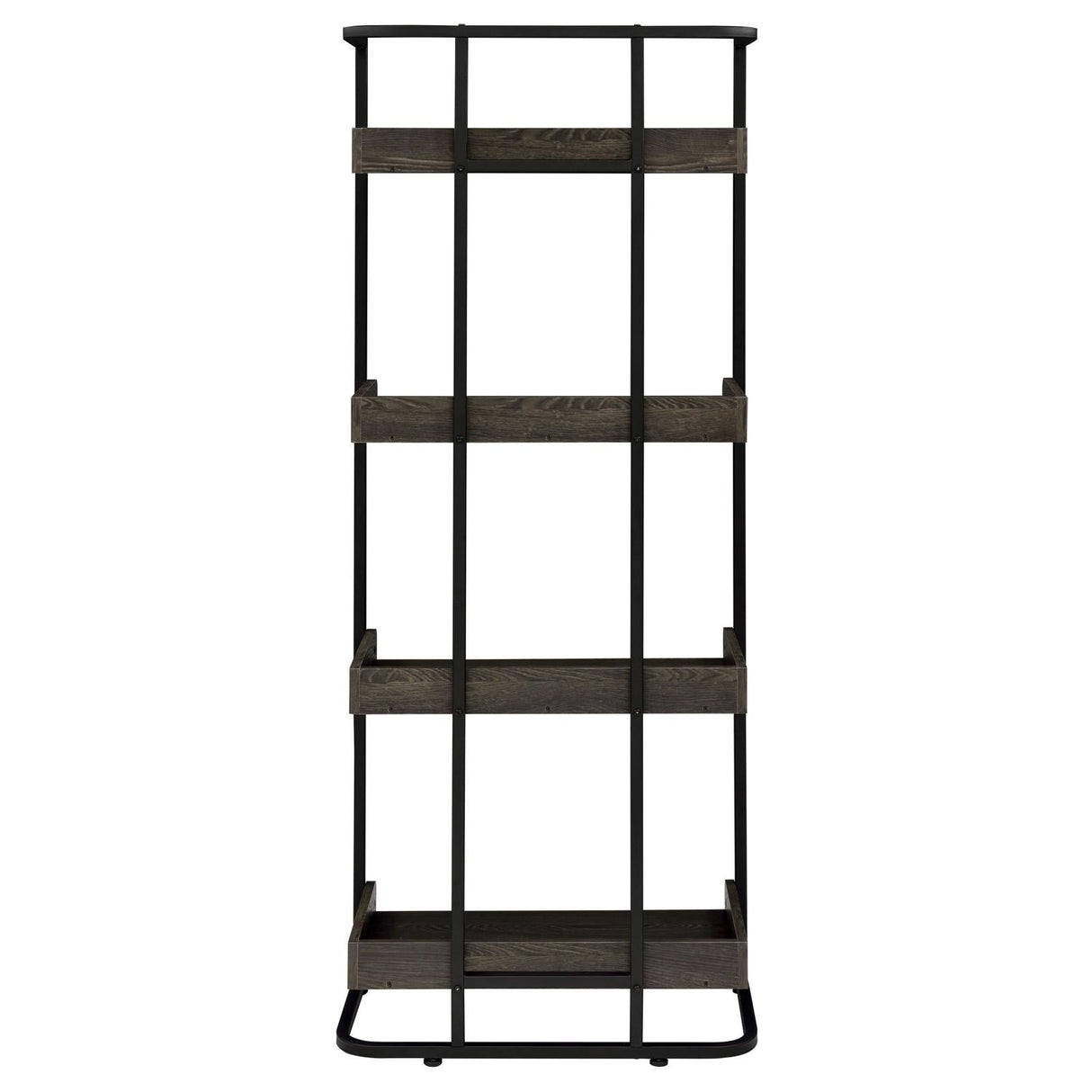 Ember Dark Oak/Sandy Black 4-Shelf Bookcase