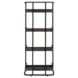 Ember Dark Oak/Sandy Black 4-Shelf Bookcase