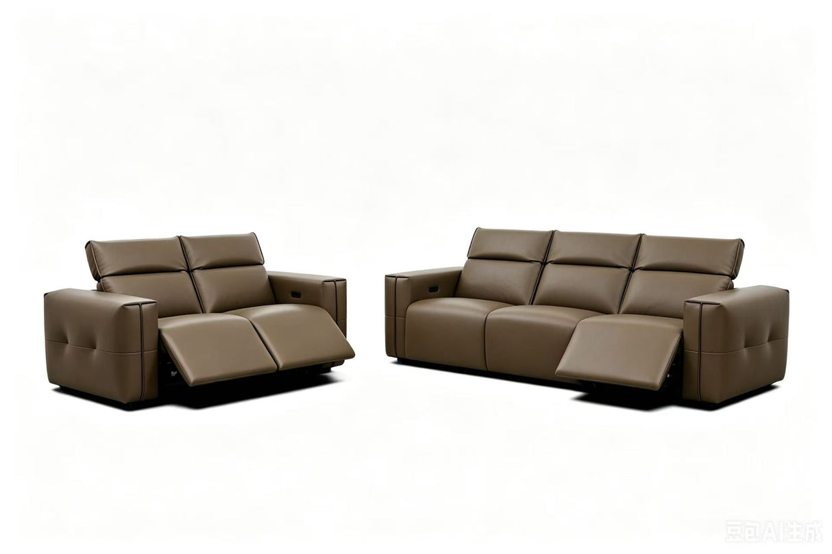 Ember Brown Power Reclining Sofa and Loveseat by New Era Innovations at Eve Furniture