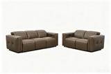 Ember Brown Power Reclining Sofa and Loveseat by New Era Innovations at Eve Furniture