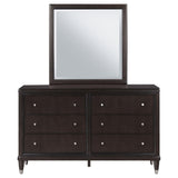 Emberlyn Brown 6-Drawer Bedroom Dresser with Mirror