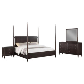 Emberlyn Brown 4-Piece Queen Poster Bedroom Set by Coaster at Eve Furniture