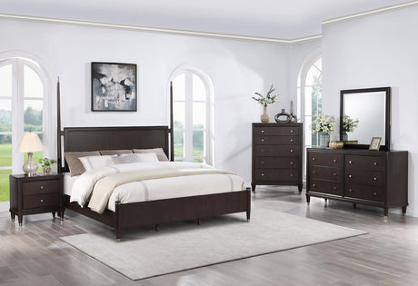 Emberlyn Brown Queen Poster Bed by Coaster at Eve Furniture