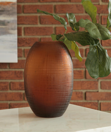 Embersen Amber Vase by Ashley at Eve Furniture