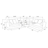 Emberson Ivory 3-Piece Modular Sectional Sofa by Coaster at Eve Furniture