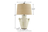 Emelda Cream Table Lamp by Ashley at Eve Furniture