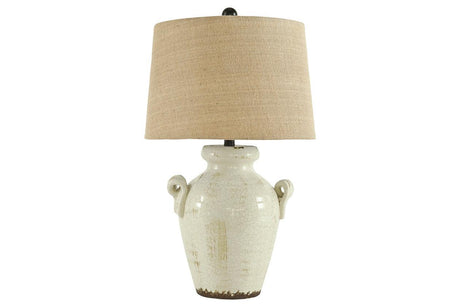Emelda Cream Table Lamp by Ashley at Eve Furniture