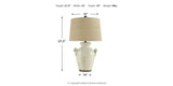 Emelda Cream Table Lamp (Set of 2) by Ashley at Eve Furniture