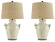 Emelda Cream Table Lamp (Set of 2) by Ashley at Eve Furniture