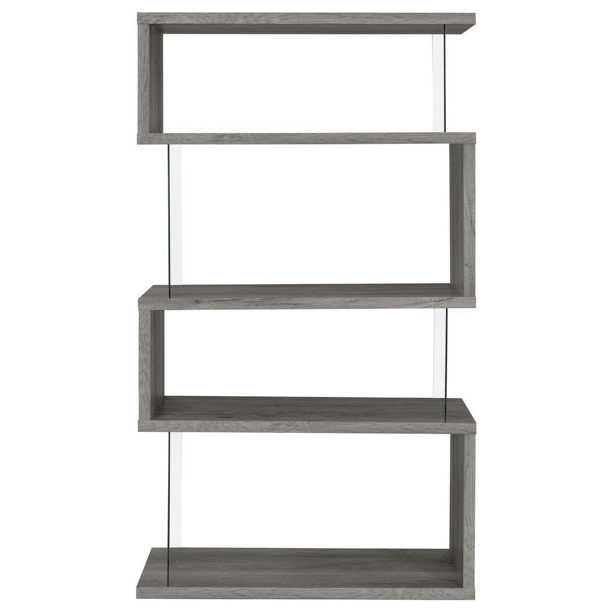 Emelle 4-Shelf Bookcase with Glass Panels by Coaster at Eve Furniture