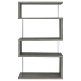Emelle 4-Shelf Bookcase with Glass Panels by Coaster at Eve Furniture