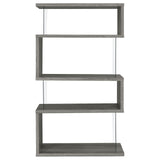 Emelle 4-Shelf Bookcase with Glass Panels by Coaster at Eve Furniture