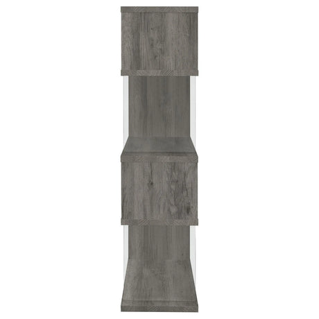 Emelle 4-Shelf Bookcase with Glass Panels by Coaster at Eve Furniture