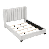 Emerson Beige Upholstered Full Bed by Homelegance at Eve Furniture