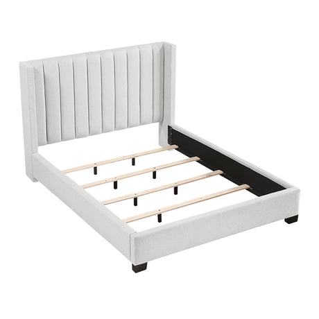 Emerson Beige Upholstered Full Bed by Homelegance at Eve Furniture