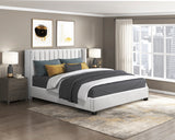 Emerson Beige Upholstered King Bed by Homelegance at Eve Furniture