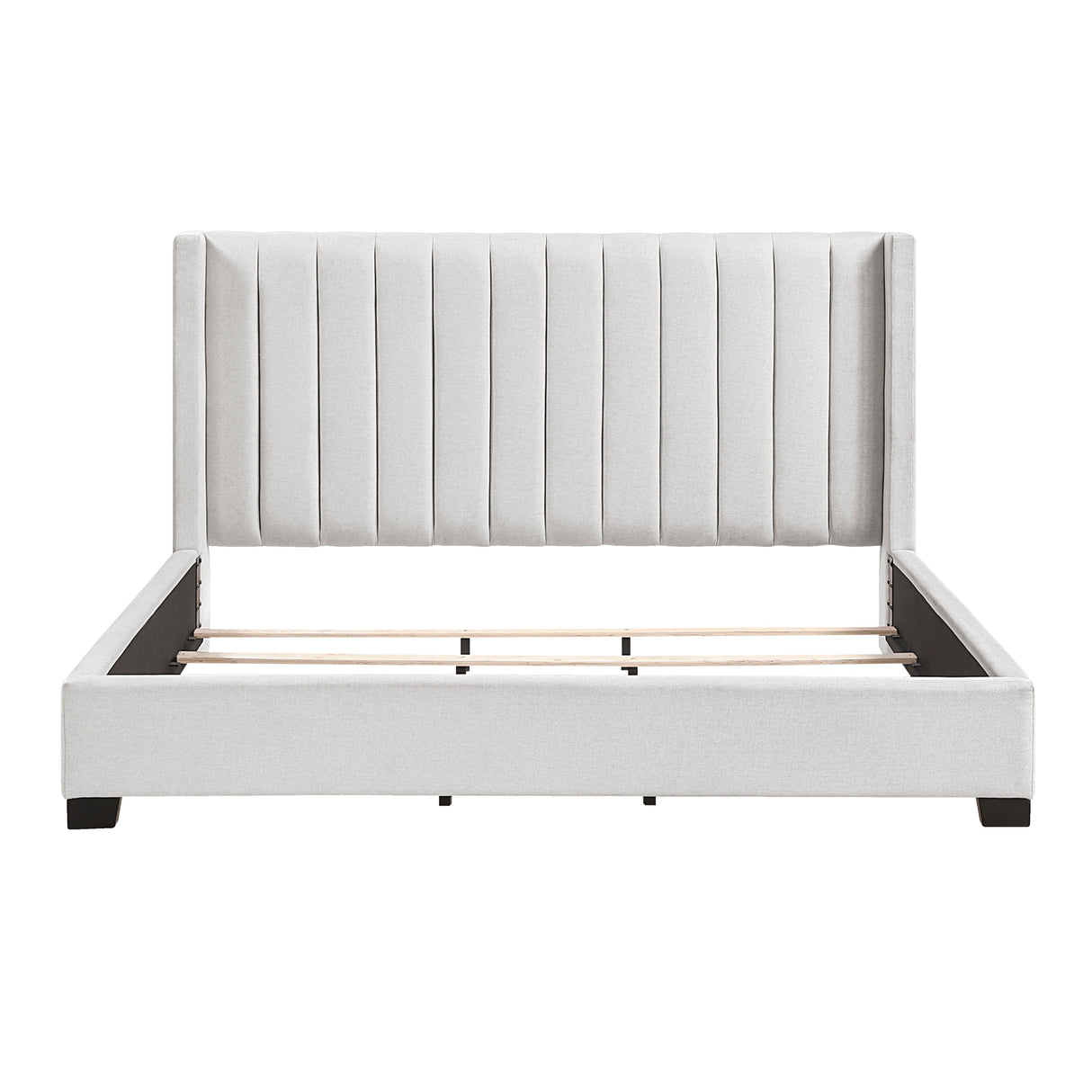Emerson Beige Upholstered King Bed by Homelegance at Eve Furniture