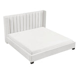 Emerson Beige Upholstered King Bed by Homelegance at Eve Furniture