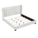 Emerson Beige Upholstered King Bed by Homelegance at Eve Furniture