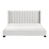 Emerson Beige Upholstered King Bed by Homelegance at Eve Furniture
