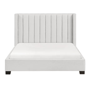 Emerson Beige Upholstered Queen Bed by Homelegance at Eve Furniture