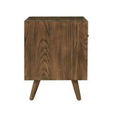 Emery 24" Walnut 1-Drawer Nightstand by TOV Furniture at Eve Furniture