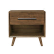 Emery 24" Walnut 1-Drawer Nightstand by TOV Furniture at Eve Furniture