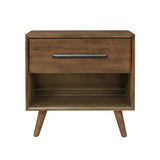 Emery 24" Walnut 1-Drawer Nightstand by TOV Furniture at Eve Furniture