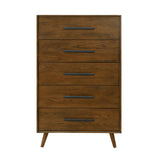 Emery 33" Walnut 5-Drawer Chest by TOV Furniture at Eve Furniture