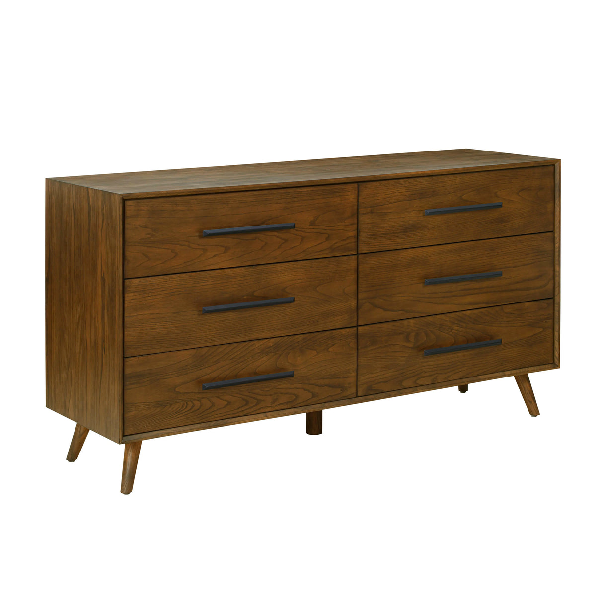Emery 62" Walnut 6-Drawer Dresser by TOV Furniture at Eve Furniture