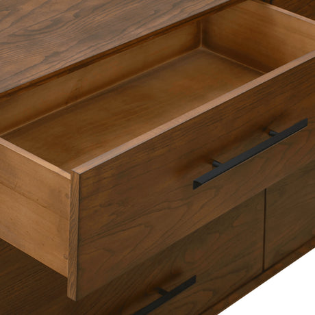 Emery 62" Walnut 6-Drawer Dresser by TOV Furniture at Eve Furniture