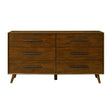 Emery 62" Walnut 6-Drawer Dresser by TOV Furniture at Eve Furniture