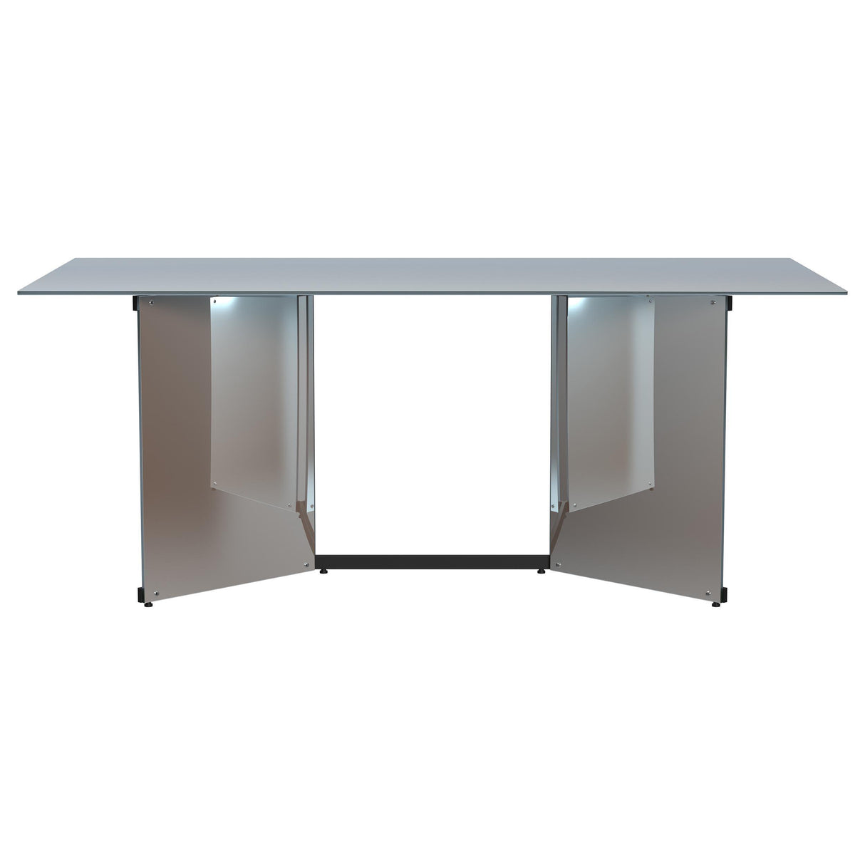 Emery Silver 76-inch Rectangular Mirrored Dining Table by Coaster at Eve Furniture