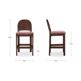 Emil Berry/Natural Walnut Counter Stool by Moe's Home at Eve Furniture