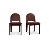 Emil Berry/Natural Walnut Dining Chair (Set of 2) by Moe's Home at Eve Furniture